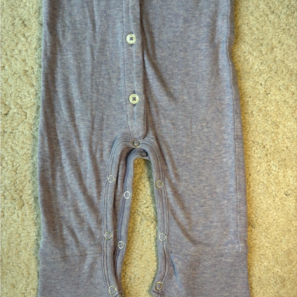 Kate Quinn Lavender Button-Up Snap Closure Sleeveless Onesie - Picture 2 of 8